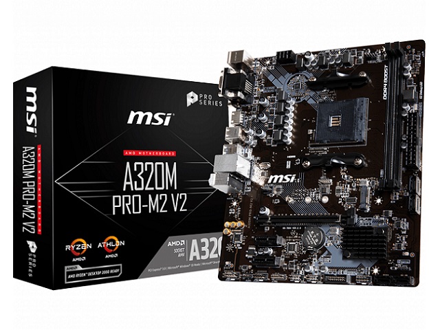 MOTHERBOARD MSI AM4 A320M PRO-M2 V2                         