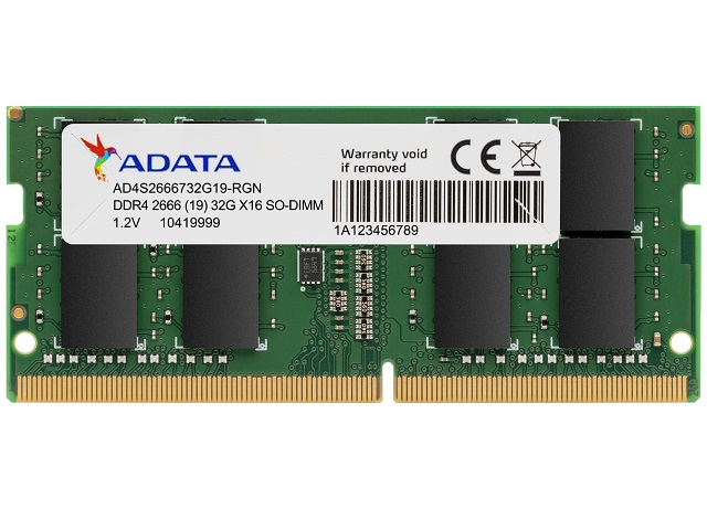 MEMORIA ADATA DDR4 SO-DIMM 32GB/2666 MHZ AD4S266632G19-SGN  