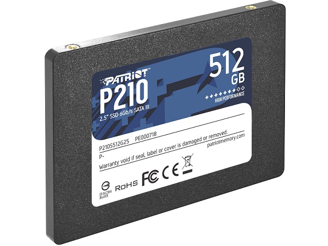 SSD SOLIDO PATRIOT 512GB P210 SATA3                          SSD SOLIDO PATRIOT 512GB P210 SATA3